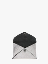 Card Holder Etincelle Iris�e Leather Etrier Silver etincelle irisee EETI5003-vue-porte