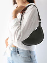 Sac Port� �paule Oxer Cuir Etrier Noir oxer EOXE017V-vue-porte