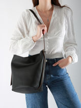 Shoulderbag Backpack M Cavalier Leather Etrier Black cavalier ECLR126M-vue-porte