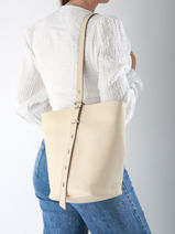 Sac Port� �paule Sac � Dos M Cavalier Cuir Etrier Beige cavalier ECLR126M-vue-porte