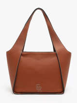 Sac Port� �paule M Foudre Cuir Etrier Marron foudre EFOD107M