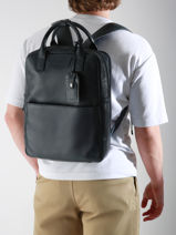 Sac � Dos Business Flandres 2 Compartiments Cuir Etrier Bleu flandres EFLA8272-vue-porte