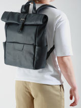 Sac � Dos Business Flandres 1 Compartiment Cuir Etrier Bleu flandres EFLA8102-vue-porte