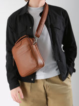 Sac Bandouli�re Flandres Cuir Etrier Marron flandres EFLA732M-vue-porte