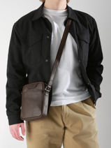 Sac Bandouli�re Flandres Cuir Etrier Marron flandres EFLA729S-vue-porte