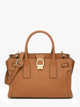 Sac Port� Main M Equestre Cuir Etrier Marron equestre EEQT142M