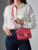 Shoulder Bag M Altair Leather Etrier Pink altair EALA081M-vue-porte