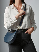 Shoulder Bag S Tradition Leather Etrier Blue tradition ETRA102S-vue-porte