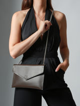 Pochette De Soir�e L Paddock Cuir Etrier Marron paddock EPAD075L-vue-porte