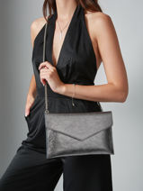 Pochette De Soir�e L Paddock Cuir Etrier Argent paddock EPAD075L-vue-porte