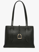 Sac Port� �paule Torsade Cuir Etrier Noir torsade ETOS173L-vue-porte
