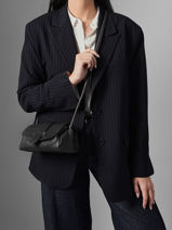 Shoulder Bag S Agnes Leather Etrier Black agnes EAGC205S-vue-porte