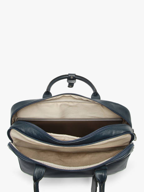 Porte-documents Flandres 2 Compartiments Cuir Etrier Bleu flandres EFLA8252 vue secondaire 3