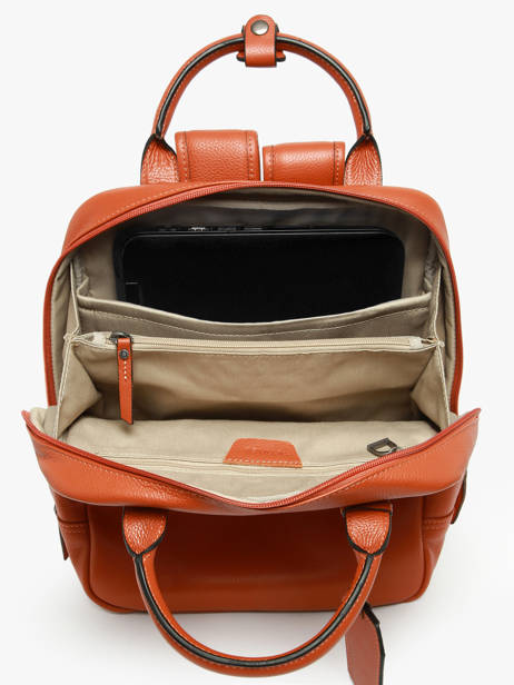 Leather Flandres Business Backpack Etrier Orange flandres EFLA8271 other view 3